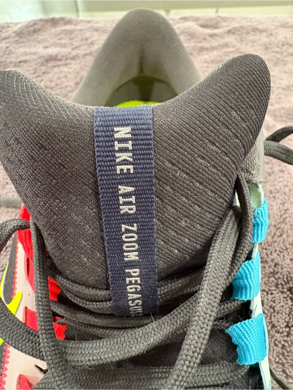 Nike Women’s Split-Tone Running Sneakers - Black & White with Neon Accents - Picture 3 of 4